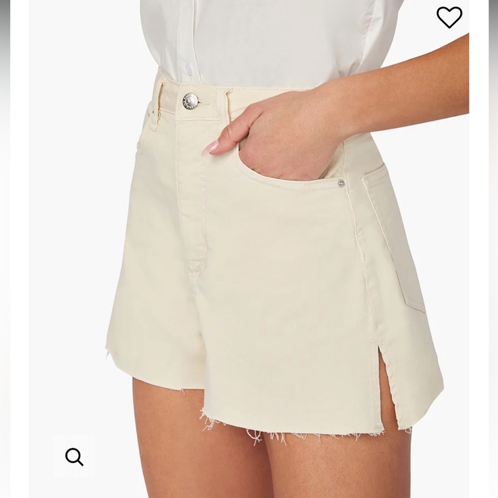 Weworewhat highrise strech twill denim boyfriend shorts